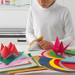 ЛУСТИГТ Бумага для оригами, разные цвета, разные формы различные формы