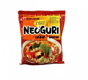 Лапша НОНГШИМ "Neoguri Ramyun"  острая со вкусом морепрод. 120г м/у 1/20