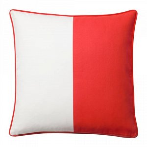 МАЛИНМАРИА Чехол на подушку, красный, белый