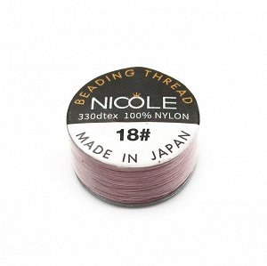 Нить для бисера NICOLE #18 сиренвая, 46 м. Цена за 1 шт.