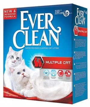 Ever Clean Multiple Cat наполнитель бентонит свежесть 10 кг 10 л