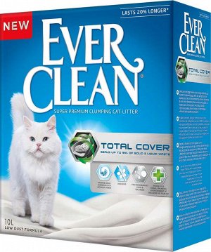 Ever Clean Total Cover наполнитель бентонит без запаха 6 кг 6 л