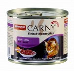 Animonda Carny Adult Beef and Heart влажный корм для кошек жестяная банка 0,4 кг
