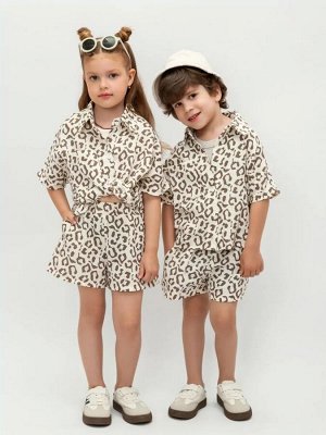 Костюм детский муслиновый Amarobaby EASY, цвет леопард