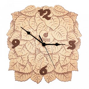 Часы "Листья" 23,5*24* 0,3 см "Банные штучки"