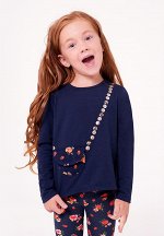 Блузка детская для девочек Queluz темно-синий