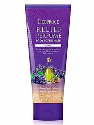 Deoproce Reliff Perfume Body Scrub Wash Скраб для тела на виноградных косточках 200гр