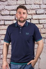 Футболка 2478 т.синий-зелёный CAHOTER
