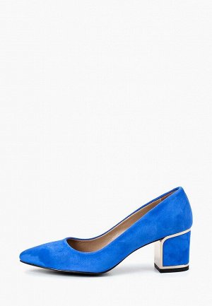 Туфли на широком каблуке голубой