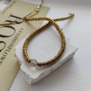 Сет из 3х украшений гематит золотые оттенки с раухтопазом