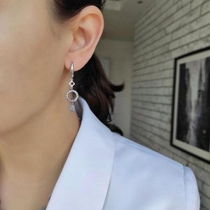 Серьги с флюоритом и сердечком