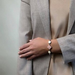 Браслет приглушенно-розовый + цвет слоновой кости