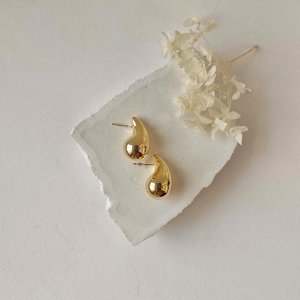 Серьги капли в позолоченой фурнитуре