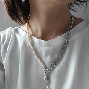 Асимметричное колье с жемчугом