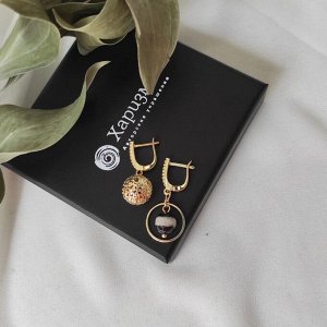Серьги из полосатого агата Зебра 2