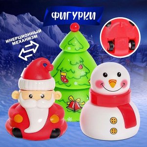 Железная дорога «Новогоднее приключение», с фигурками, 61 деталь, 3+
