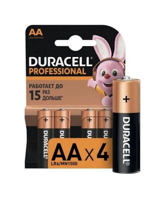 Батарейки Duracell AA (пальцы), 4 шт в уп.