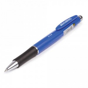 Ручка шариковая автомат. BRAUBERG Fast, корпус синий, 0,7мм,