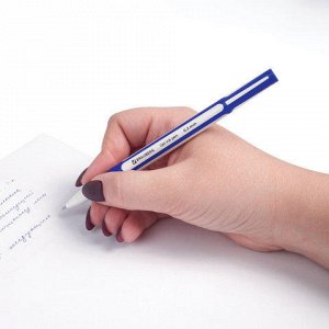 Ручка гелевая BRAUBERG Contact, корпус синий, игольчатый узе