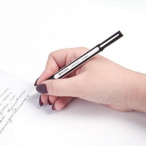 Ручка гелевая BRAUBERG Contact, корпус черный, игольчатый уз