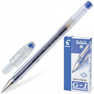 Ручка гелевая PILOT G-1, корпус прозрачный, узел 0,5мм, лини