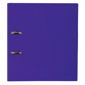 Папка-регистратор BRAUBERG ламинированная, 80 мм, фиолетовая