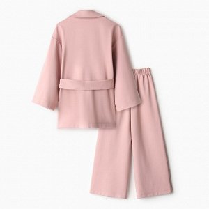 Комплект для девочки (жакет и брюки) MINAKU: PartyDress, пыльно-розовый.