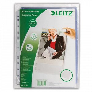 Папки-файлы перфорированные А4 LEITZ "Premium", КОМПЛЕКТ 10