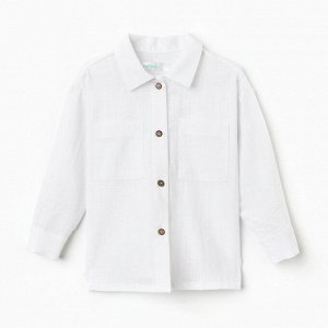 Рубашка для девочки KAFTAN Linen, белая