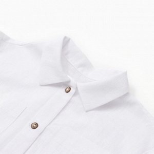 Рубашка для девочки KAFTAN Linen, белая