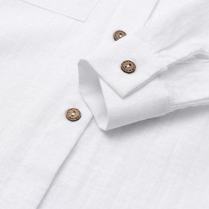 Рубашка для девочки KAFTAN Linen, белая