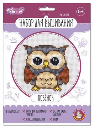 Набор для творчества. Вышивка "Совёнок" (в конверте)