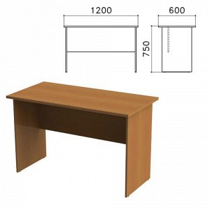 Стол письменный "Монолит" (ш1200*г600*в750 мм), цвет орех, С