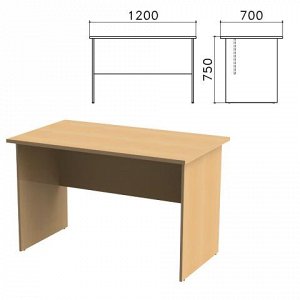 Стол письменный "Монолит" (ш1200*г700*в750 мм), цвет бук, СМ