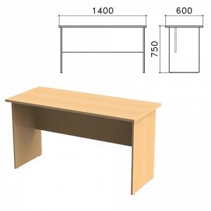 Стол письменный "Монолит" (ш1400*г600*в750 мм), цвет бук, СМ