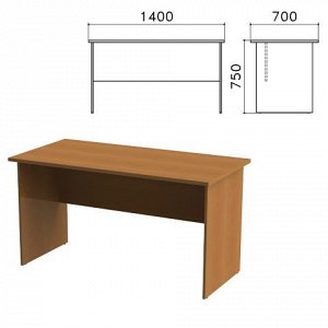 Стол письменный "Монолит" (ш1400*г700*в750 мм), цвет орех, С