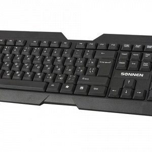 Клавиатура беспроводная SONNEN KB-5156,USB, 104 клавиши, 2,4