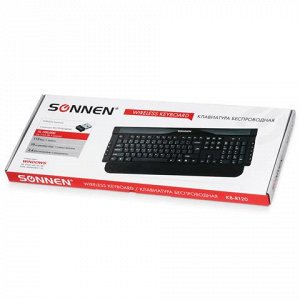 Клавиатура беспроводная SONNEN KB-R120, мультимедийная, 9 до