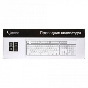 Клавиатура проводная GEMBIRD KB-8353U-BL, USB, 104 клавиши,