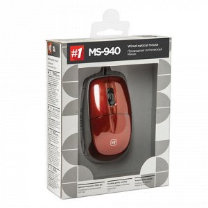 Мышь проводная DEFENDER MS-940, USB, 2 кнопки+1 колесо-кнопк