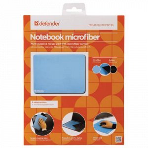 Коврик для мыши DEFENDER Notebook microfiber, микрофибра+sbr