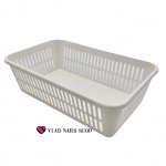 Корзинка из пластмассы белая 25,0см*15,0см*7,2см