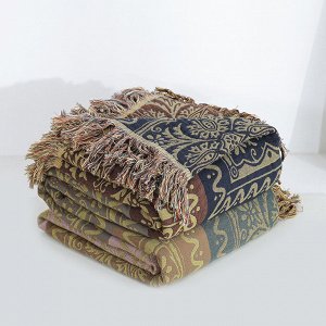 Покрывало хлопковое с бахромой "Медитация сна" 250*230 см.