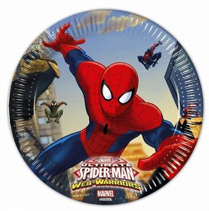 85152, 1502-4681 Тарелка бумажная "Человек-Паук"/Ultimate Spiderman Web Warriors, 20 см, 8 шт.