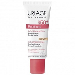 Урьяж Крем SPF 50+ CC натуральный бежевый тон, 40 мл (Uriage, Roseliane)