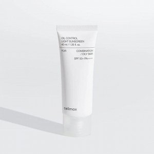 Себорегулирующий лёгкий солнцезащитный крем  Celimax Oil Control Light Sunscreen SPF50+PA++++,  40 мл.