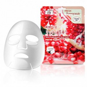 [3W CLINIC] Набор/Тканевая маска для лица ГРАНАТ Fresh Pomegranate Mask Sheet,