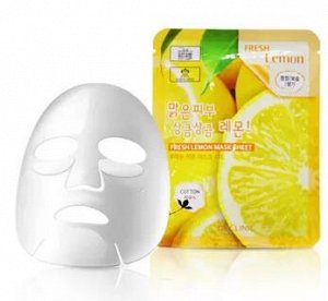 [3W CLINIC] НАБОР/Тканевая маска для лица ЛИМОН Fresh Lemon Mask Sheet,