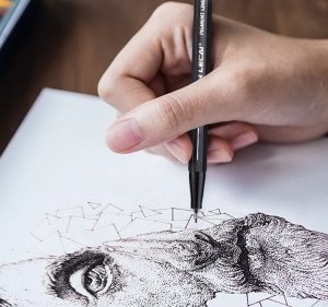 Набор капиллярных ручек (линеров) Pigment Liner (10 шт, черные, 0.2-1 мм)