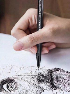 Набор капиллярных ручек (линеров) Pigment Liner (10 шт, черные, 0.2-1 мм)